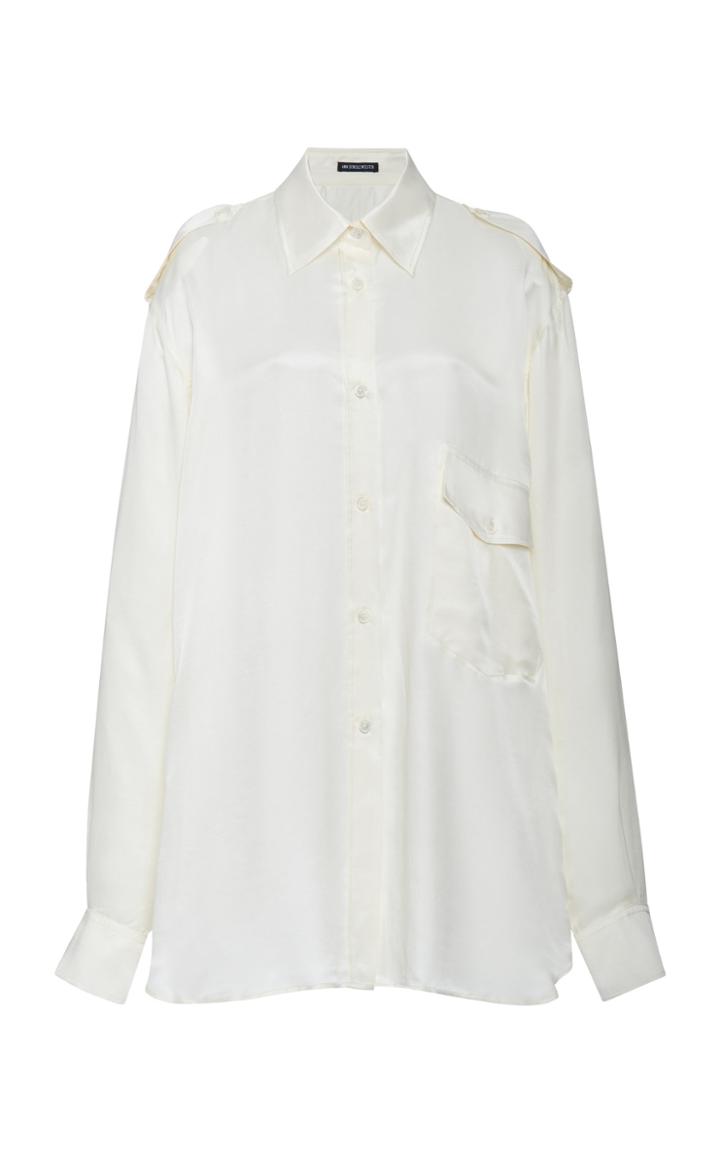 Ann Demeulemeester Oversized Satin Shirt