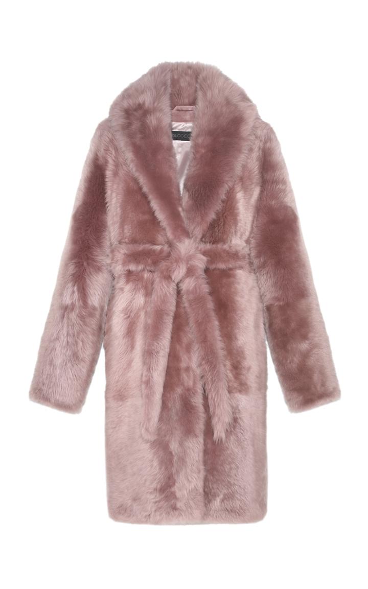 Moda Operandi Pologeorgis The Aurora Belted Shearling Coat