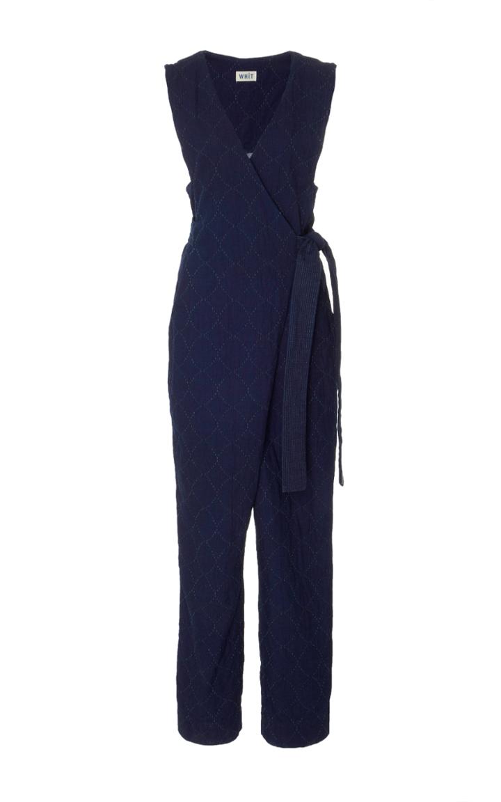 Whit Emi Wrap Cotton Jumpsuit