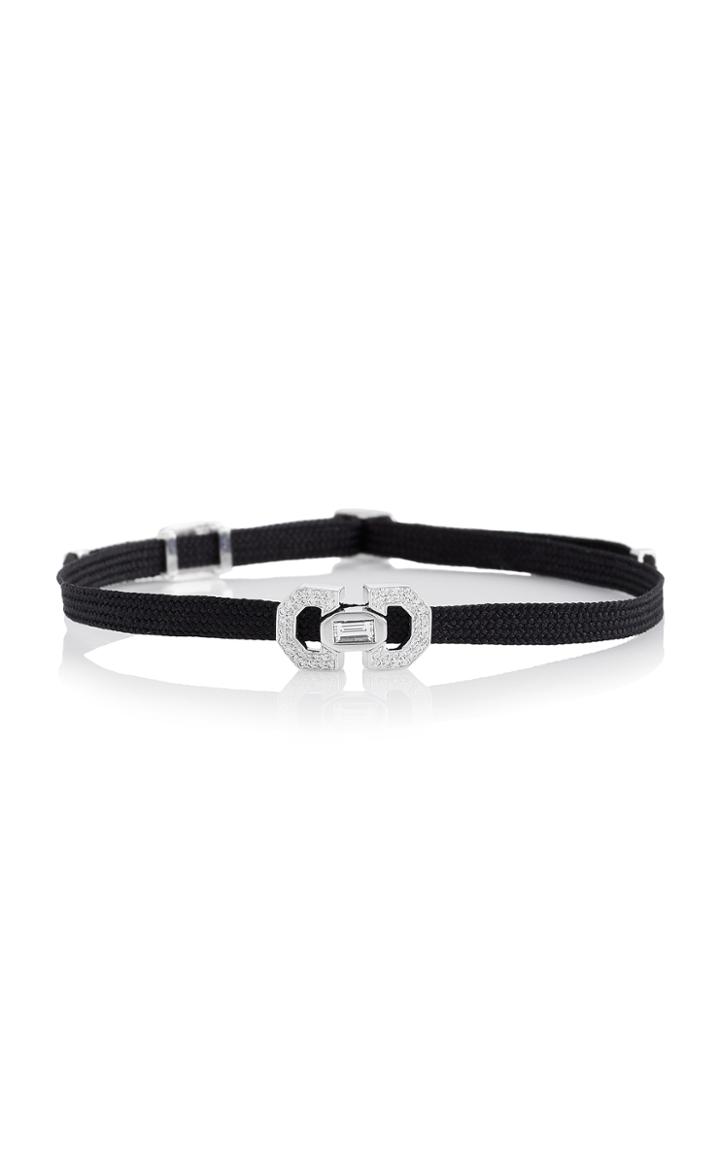 Nikos Koulis Yesterday Ribbon Bracelet With White Diamond Baguette