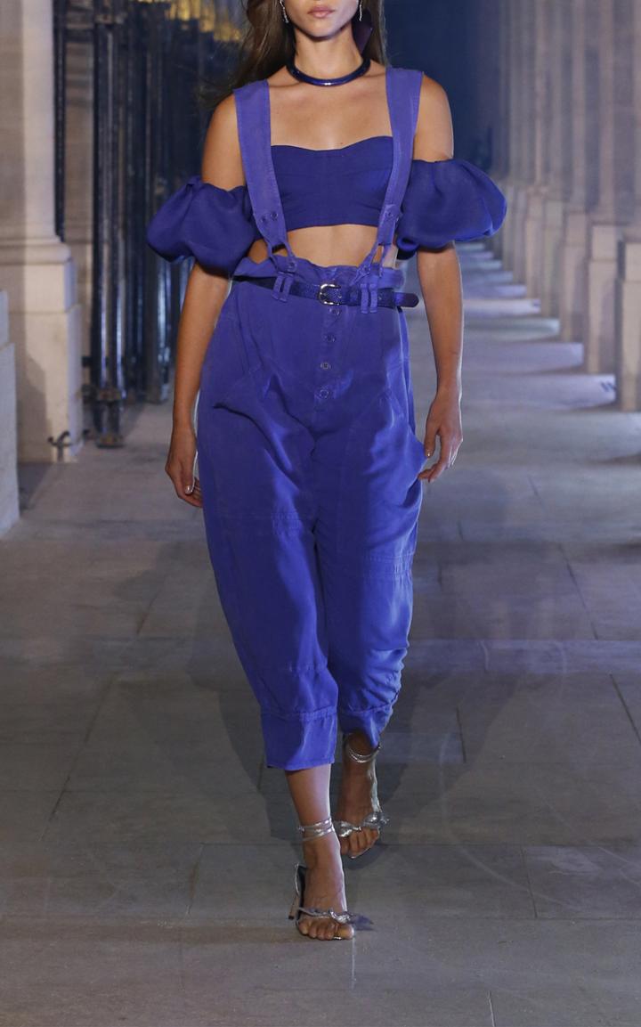 Moda Operandi Isabel Marant Jentiali Woven Cropped Top