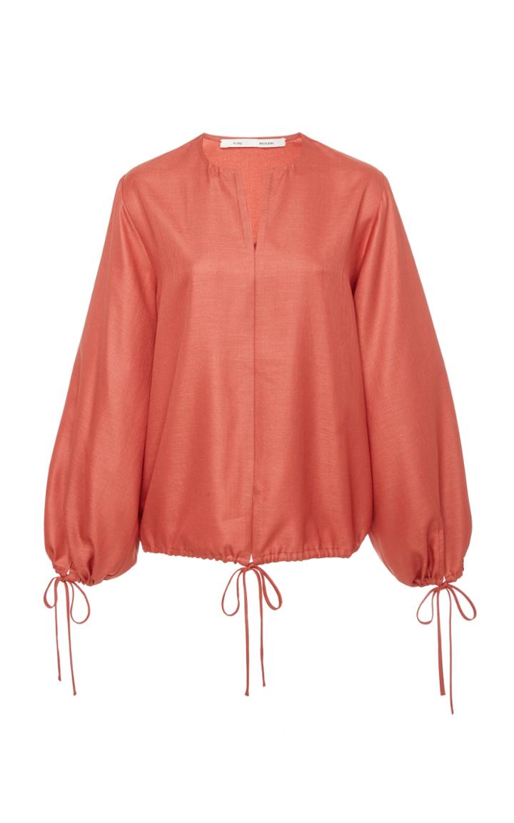 Moda Operandi Bouguessa Tie-up Puffed Sleeves Top Size: Xs