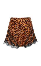 Moda Operandi Attico Leopard-print Crepe Shorts Size: 36