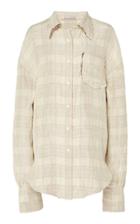 Acne Studios Sadira Plaid Linen-blend Shirt