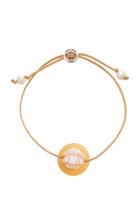 Anna E Alex Woven Silver-plated Shell And Pearl Bracelet