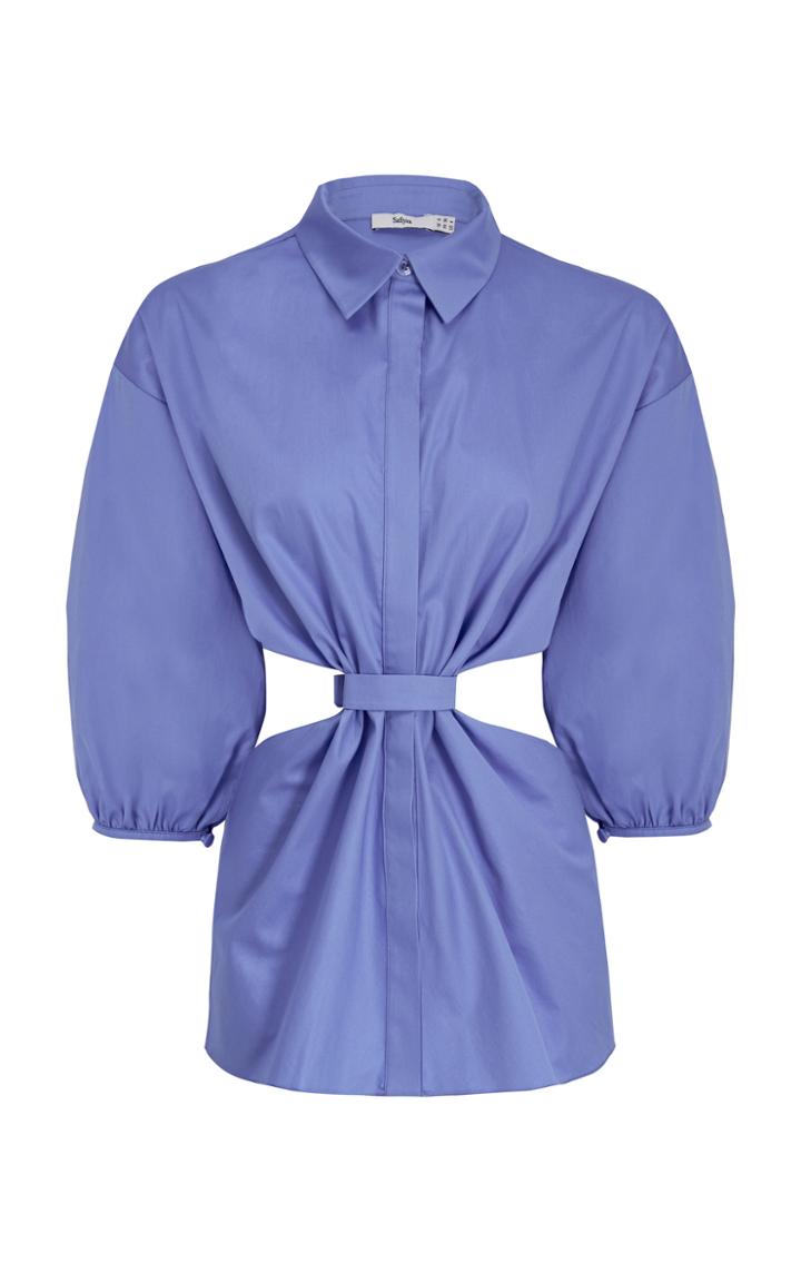 Moda Operandi Safiyaa Stella Gathered Front Cutout Blouse