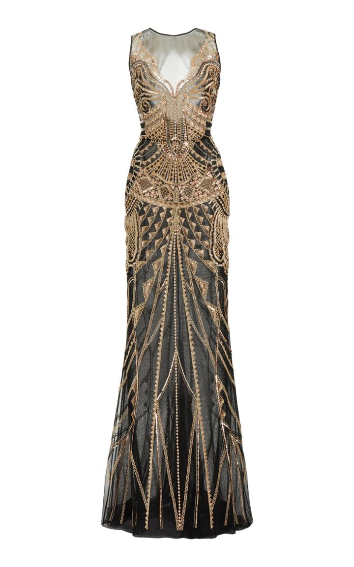 Moda Operandi Zuhair Murad Deco Embroidered Tulle Gown