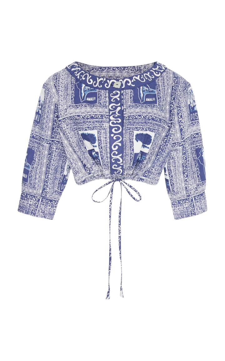 Le Sirenuse Positano Emma Poplin Crop Top