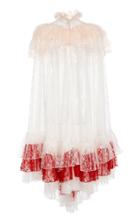 Rodarte Floral Tulle Ruffle Cape