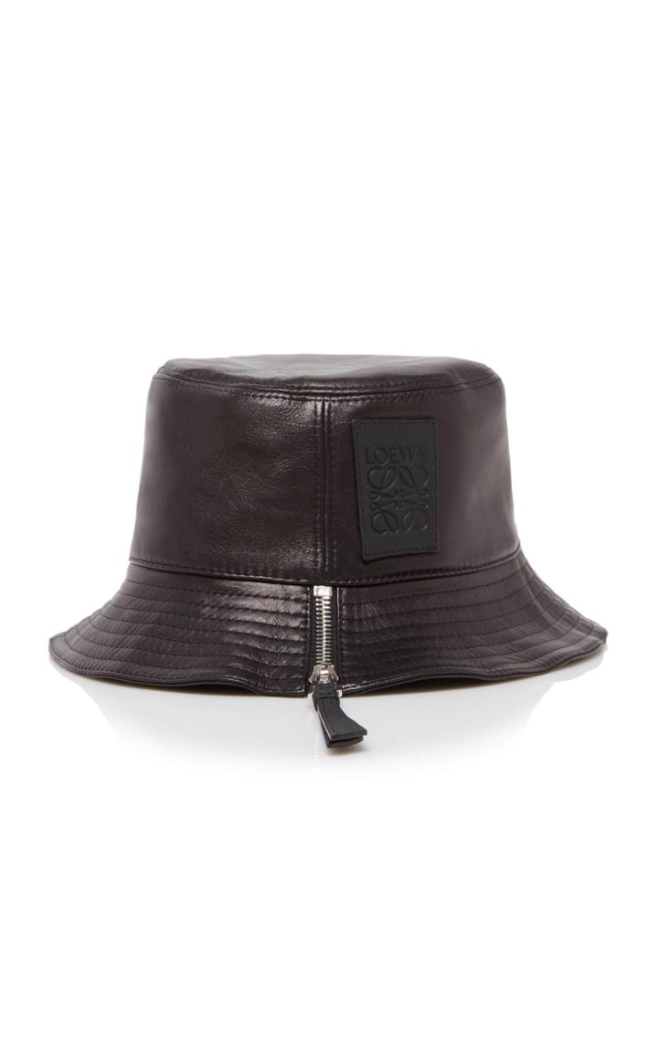 Loewe Fisherman Zip-detailed Leather Bucket Hat