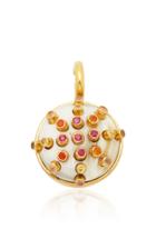 Ashley Pittman Mixed Horn And Stone Round Sarah Pendant