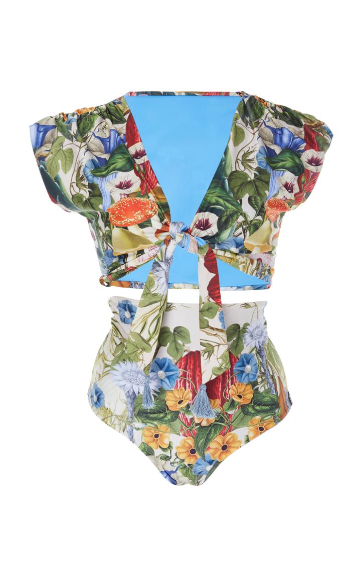 Carolina K Nina Reversible High-waisted Bikini Set
