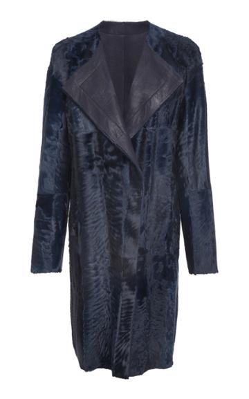 Akris Anello Lamb And Leather Coat