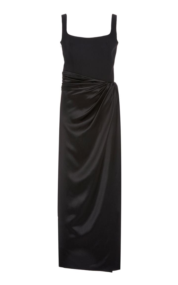 Brandon Maxwell Wrap-effect Silk Dress