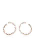 Suzanne Kalan Sideways Spiral 18k Rose Gold Hoop Earrings