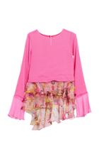 Roopa Ruffle Combination Blouse