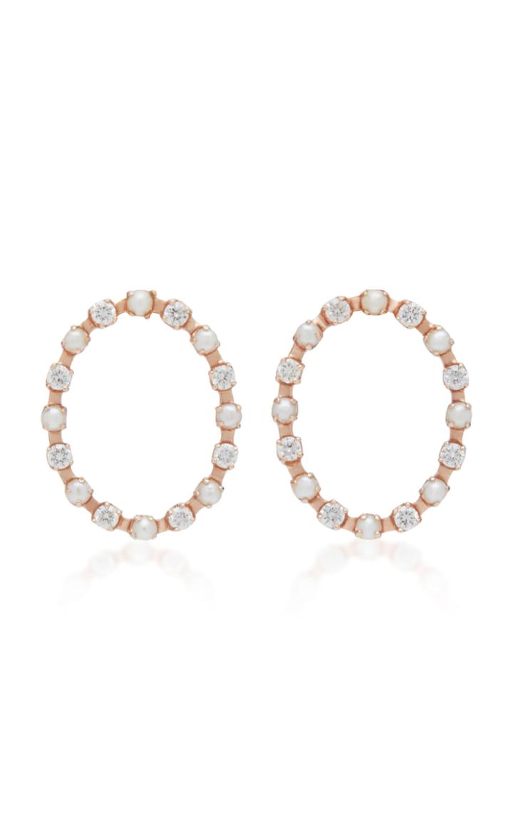Marlo Laz Full Circle Diamond And 14k Gold Earrings
