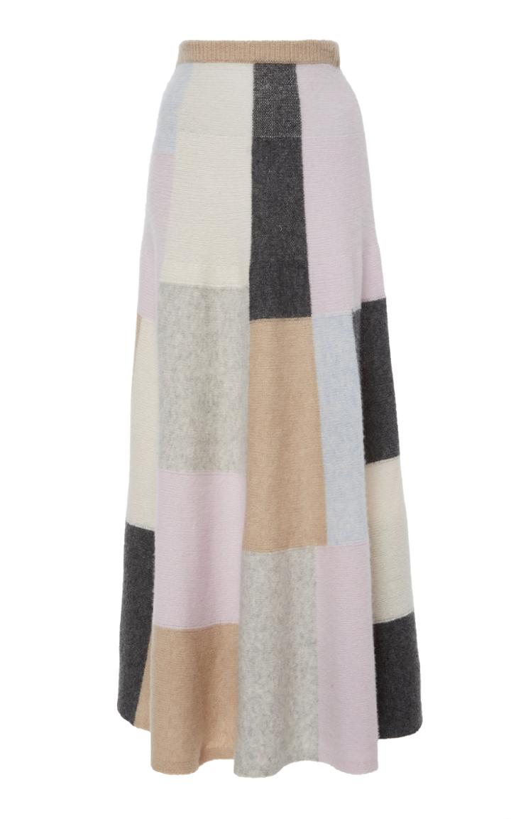 Adam Lippes Brushed Cashmere Knit Circle Skirt