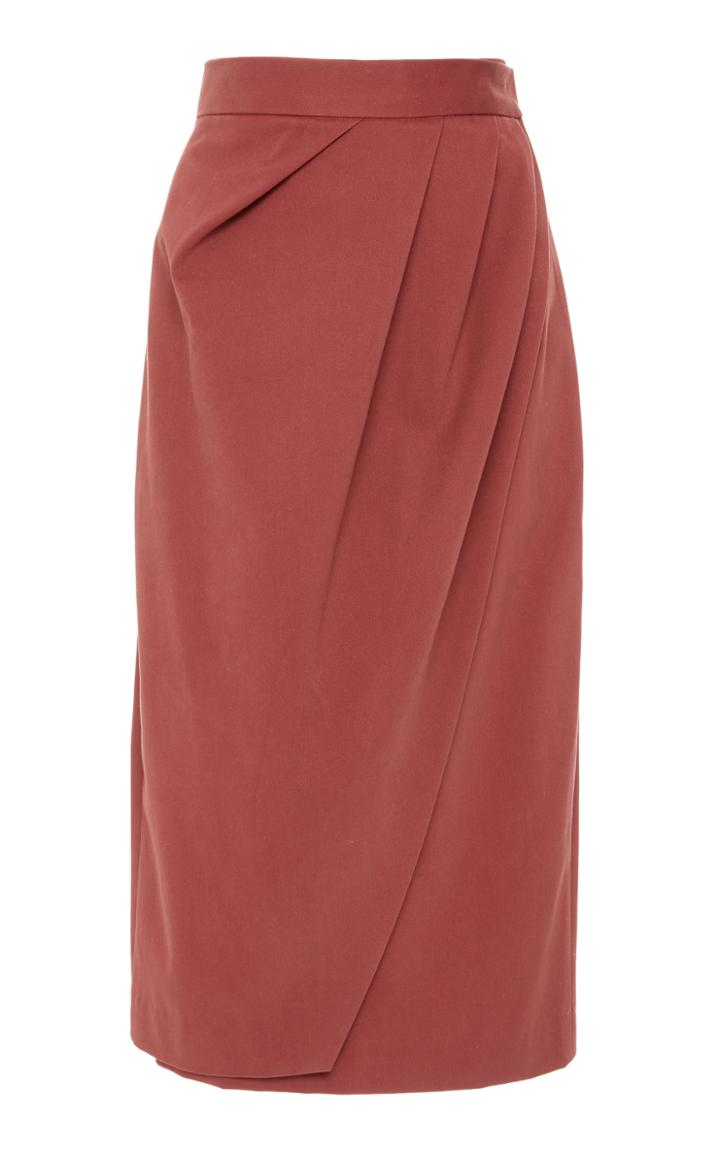 Christine Alcalay Wine Straight Wrap Skirt