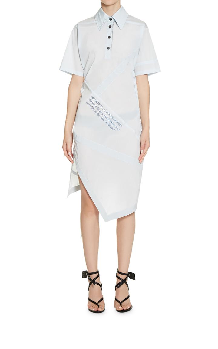 Moda Operandi Off-white C/o Virgil Abloh Asymmetric Short-sleeve Parachute Dress Siz