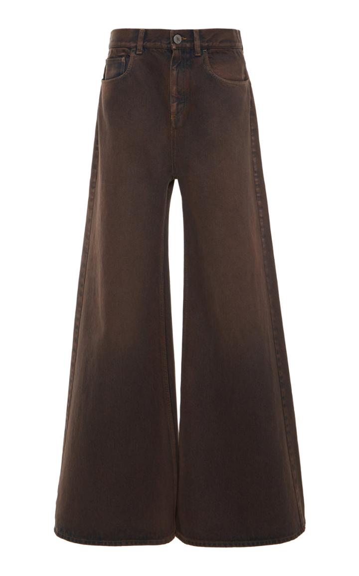 Moda Operandi Attico Washed High Rise Wide Leg Jeans
