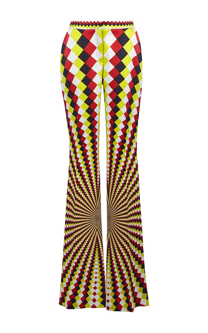 Mary Katrantzou Thoukis Silk Straight Legged Pant