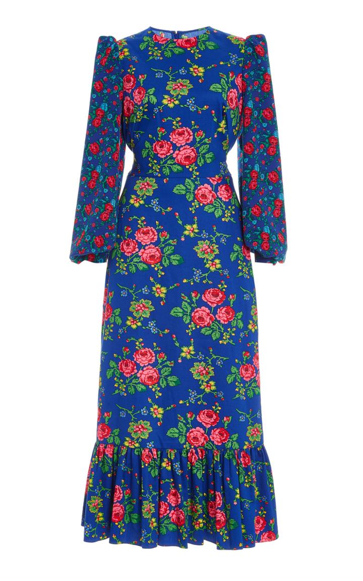 The Vampire's Wife The Villanelle Floral-print Cotton Maxi Dress