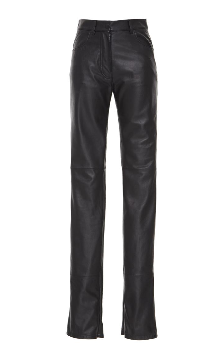 Roberto Cavalli Leather Straight Leg Pant