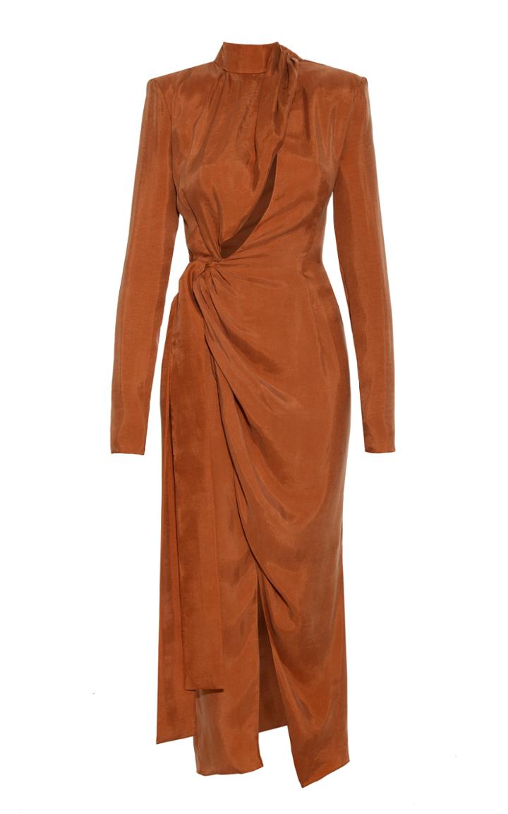 Aleksandre Akhalkatsishvili Draped Crepe De Chine Wrap Dress