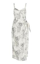 Zimmermann Wayfarer Printed Linen Wrap Dress