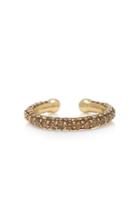 Lynn Ban Jewelry Pave Orbital 14k Gold Diamond Single Earring