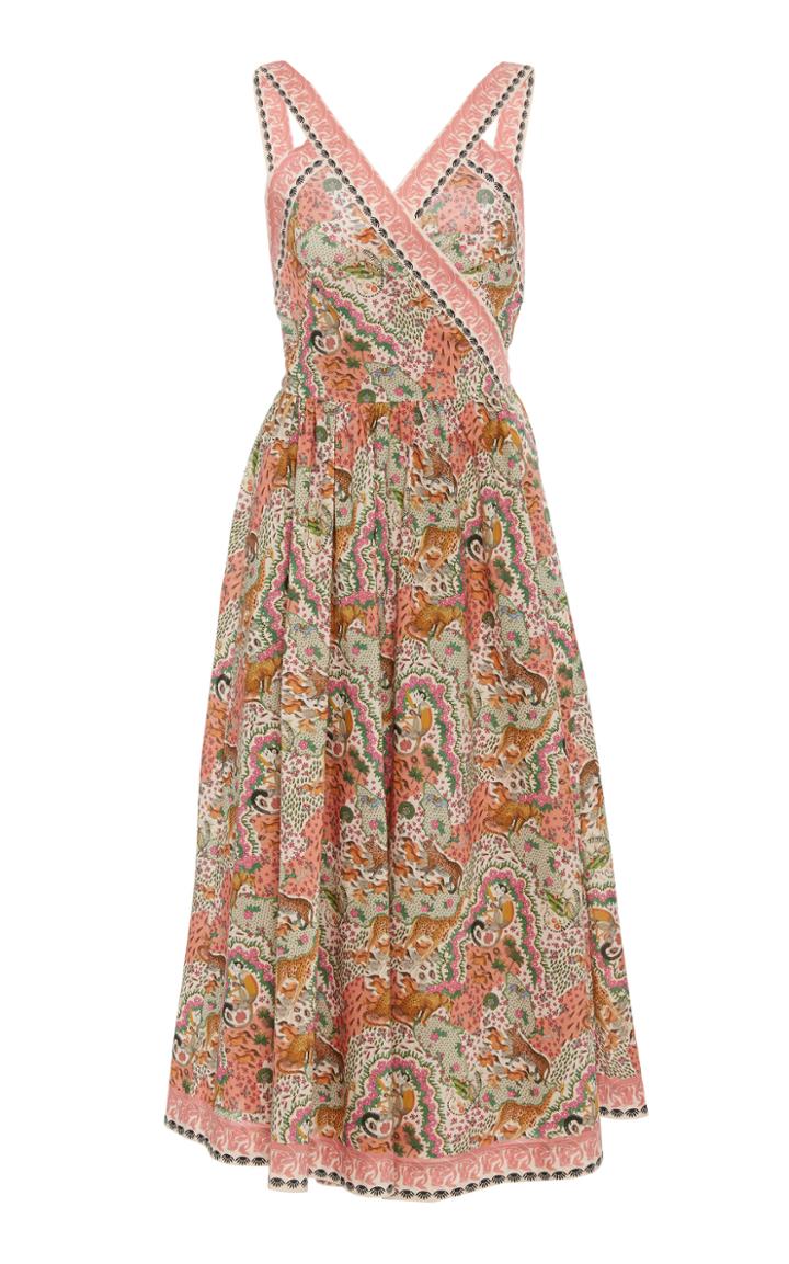 Moda Operandi Liberty London Maxine Erica Tana Printed Cotton Wrap Dress Size: S