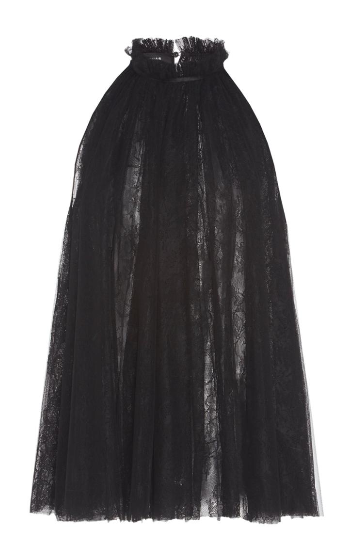 Rochas Trapeze Lace And Tulle Top