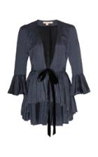 Brock Collection Bow-detailed Satin Peplum Jacket