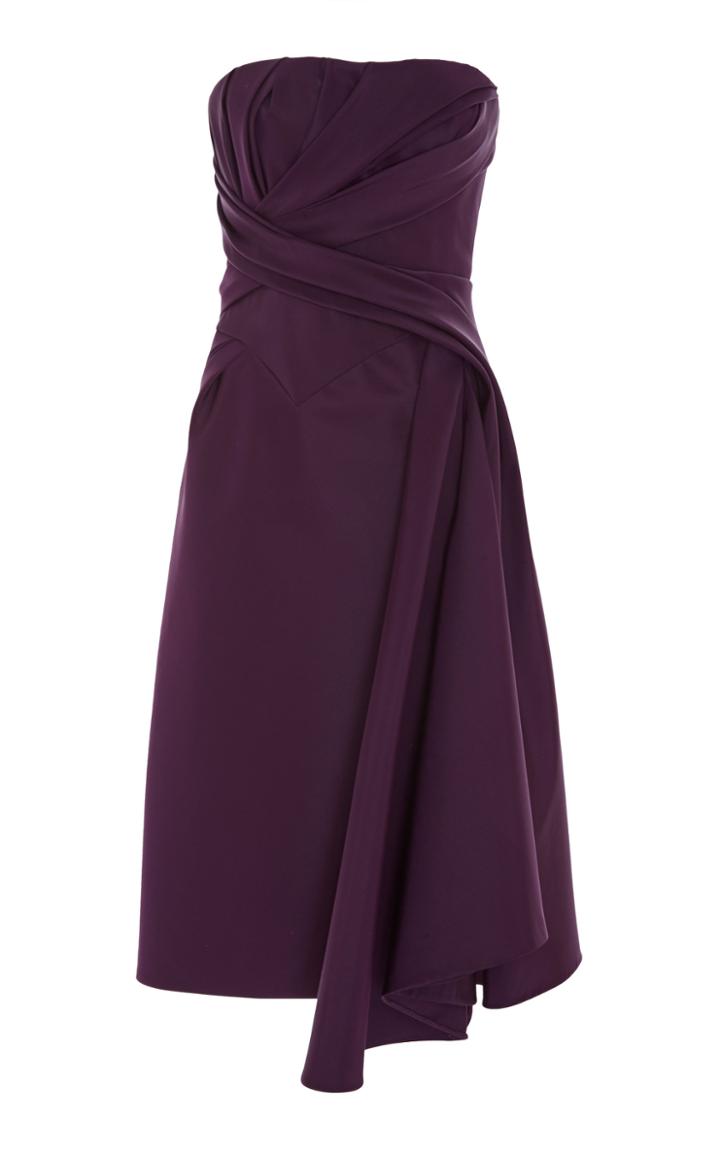 Zac Posen Strapless Silk Cocktail Dress