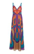 Moda Operandi Alberta Ferretti Chiffon Patchwork Strapless Gown Size: 38
