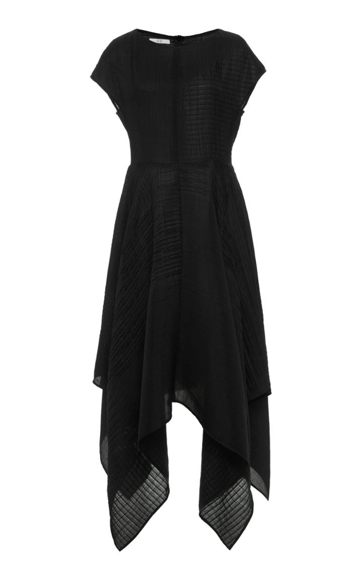 Co Handkerchief-hem Crinkled Voile Dress
