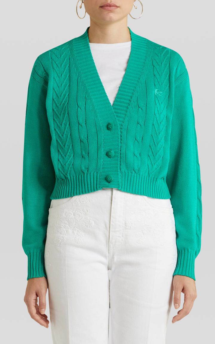 Moda Operandi Etro Cotton Cable Knit Cardigan