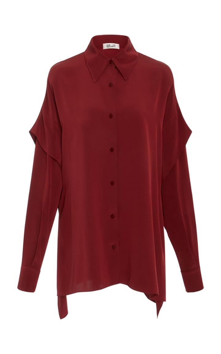 Diane Von Furstenberg Draped Button Down Shirt