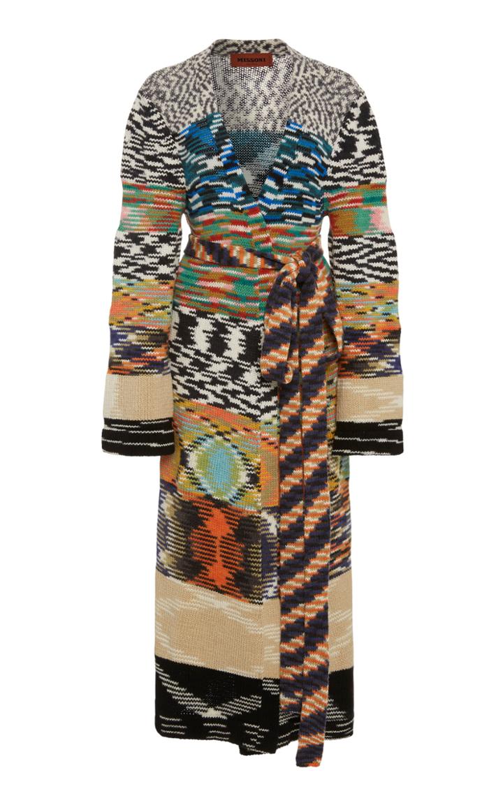 Missoni Maxi Tie Waist Patchwork Cardigan