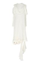 Jw Anderson Sleeveless Georgette Draped Lace Midi Dress