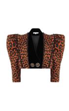 Moda Operandi Raisa Vanessa Embellished Jacquard Cropped Jacket