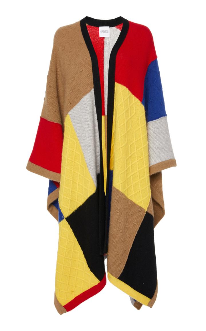 Madeleine Thompson Maleficient Patchwork Cashmere Poncho