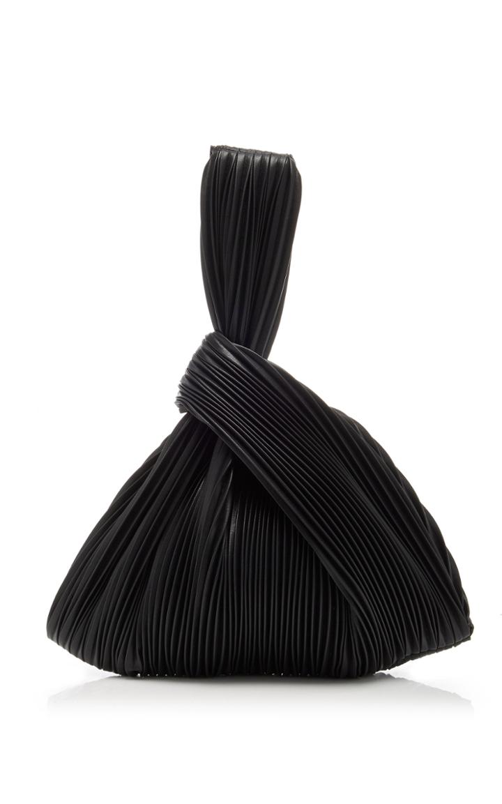 Nanushka Jen Pleated Vegan Leather Top-handle Bag