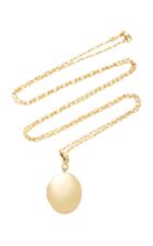 Monica Rich Kosann M'o Exclusive Love 18k Yellow Gold 30 Oval Locket Necklace