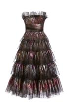 Moda Operandi J. Mendel Metallic Tiered Cocktail Dress Size: 0