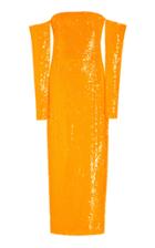 Moda Operandi Sally Lapointe Sequin-embellished Off-the-shoulder Midi Dress Size: 2