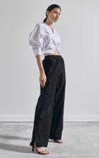 Moda Operandi Esse Studios Puffed-sleeve Cotton Cropped Top