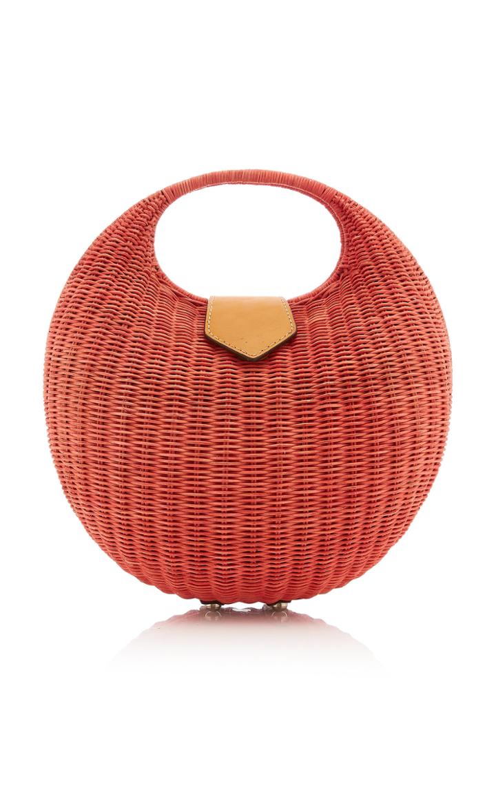 Kayu M'o Exclusive Elena Leather-trimmed Straw Tote