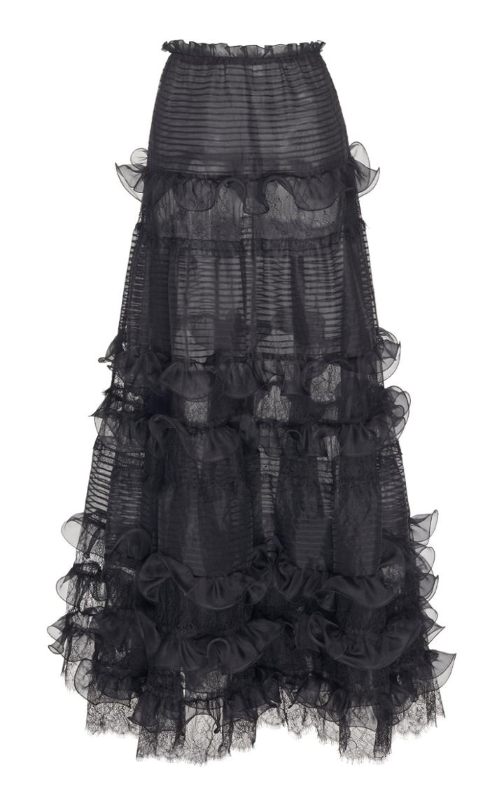 Giambattista Valli Tiered Ruffles Maxi Skirt